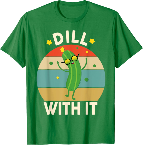 Funny Dill With It Pickle-Shirt Kids Boys Mens Toddler Vegan... - Image 2